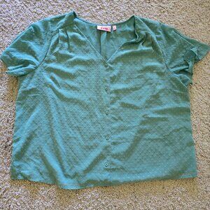 EVRI Turquoise Blouse, 2X
